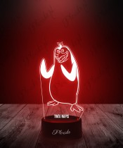 Lampka LED 3D Pingwiny z Madagaskaru Rico