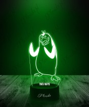 Lampka LED 3D Pingwiny z Madagaskaru Rico