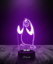 Lampka LED 3D Pingwiny z Madagaskaru Rico
