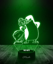 Lampka LED 3D Pingwiny z Madagaskaru Skipper