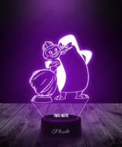 Lampka LED 3D Pingwiny z Madagaskaru Skipper