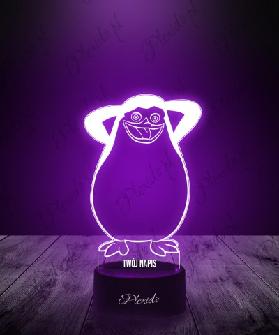 Lampka LED 3D Pingwiny z...