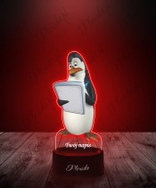 3D-Plexido-LED-Lampe mit UV-Druck Pinguine aus Madagascar Kowalski