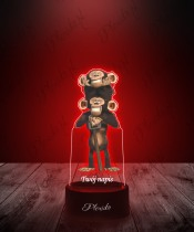 3D-Plexido-LED-Lampe mit UV-Druck Pinguine aus Madagascar Edek
