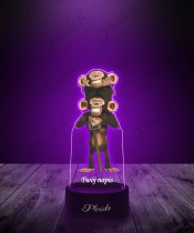 3D-Plexido-LED-Lampe mit UV-Druck Pinguine aus Madagascar Edek