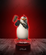 3D Plexido LED Lamp with UV Print Penguins of Madagascar Rico