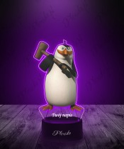 3D Plexido LED Lamp with UV Print Penguins of Madagascar Rico
