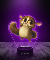 Lampka LED 3D Plexido z Nadrukiem UV Pingwiny z Madagaskaru Mort