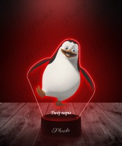 3D LED Plexido Lamp with UV Print Penguins of Madagascar Private