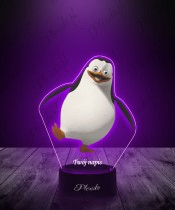 3D LED Plexido Lamp with UV Print Penguins of Madagascar Private