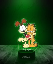 Lampka LED 3D Plexido z Nadrukiem UV Garfield i Odie