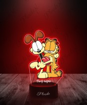 Lampka LED 3D Plexido z Nadrukiem UV Garfield i Odie