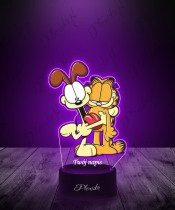 Lampka LED 3D Plexido z Nadrukiem UV Garfield i Odie