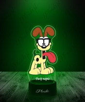 Lampka LED 3D Plexido z Nadrukiem UV Garfield Odie