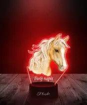 3D Plexido LED Lamp with UV Print Horse Steed