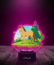 Lampka LED 3D Plexido z Nadrukiem UV Koń Rumak Farma