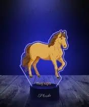 3D Plexido LED Lamp with UV Print Horse Steed