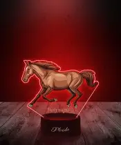 3D Plexido LED Lampe mit UV-Druck Pferd Ross