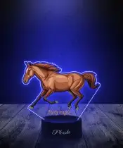 Lampka LED 3D Plexido z Nadrukiem UV Koń Rumak