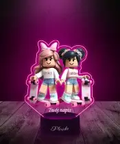 3D Plexido LED Lamp with UV Print Roblox Girls