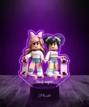 3D Plexido LED Lamp with UV Print Roblox Girls