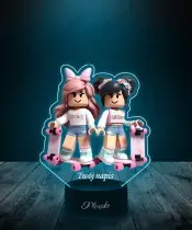 3D Plexido LED Lamp with UV Print Roblox Girls