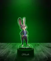 Lampka LED 3D Plexido z Nadrukiem UV Zwierzogród Judy Hopps Królik