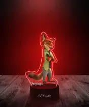 3D Plexido LED Lamp with UV Printing Zootopia Nick Bajer Lis