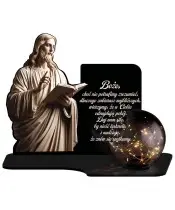 Große Solarkerze XL Premium Jesus Christus für den Friedhof