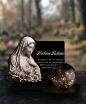 Large Solar Candle XL Premium Mary for the Cemetery