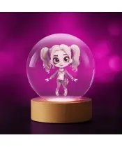 3D Harley Quinn Chibi Kristallkugel