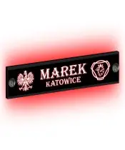 Illuminated LED Name Plate for the Driver of a Car or Bus Premium XL Engraved