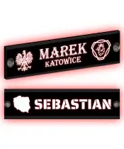 Illuminated LED Truck Name Plate for Truck Driver with Premium Engraving