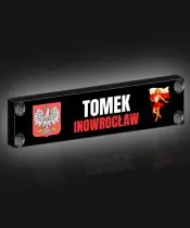 Illuminated LED Truck Name Plate for the Driver of a Premium Truck with Print