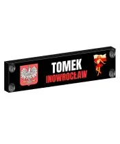 Illuminated LED Truck Name Plate for the Driver of a Premium Truck with Print