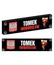 Illuminated LED Truck Name Plate for the Driver of a Premium Truck with Print