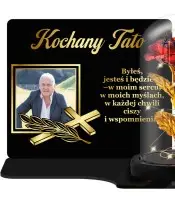 Large Premium Candle XL with Photo and Eternal Rose