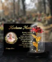 Large Premium Candle XL With Your Photo and Eternal Rose Flower
