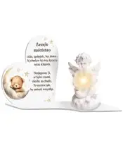 Duży Znicz Premium XL Dla Dzieci Aniołek LED