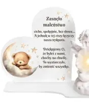 Duży Znicz Premium XL Dla Dzieci Aniołek LED