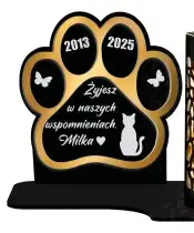 Solar LED Candle for Dogs, Cats, Paws on a Tombstone for Dogs