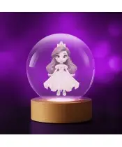 3D-Kristallkugel Arielle, die Meerjungfrau