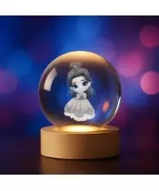 3D-Kristallkugel Die Schöne und das Biest Belle