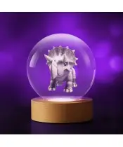 Kryształowa Kulka 3D Triceratops