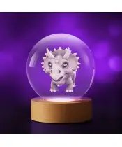 3D Triceratops Dinosaurier Kristallkugel