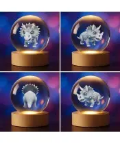 3D Triceratops Dinosaurier Kristallkugel