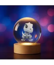 3D Kristallkugel T-Rex Dinosaurier