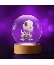 3D Kristallkugel T-Rex Dinosaurier