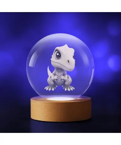 3D Kristallkugel T-Rex...