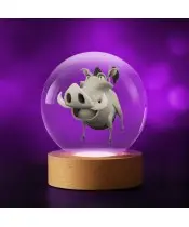 3D-Kristallkugel Pumbaa, der König der Löwen